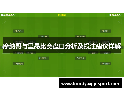 摩纳哥与里昂比赛盘口分析及投注建议详解